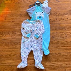 Two warm footsie pajamas